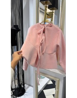 Bağlamalı Pembe Ceket