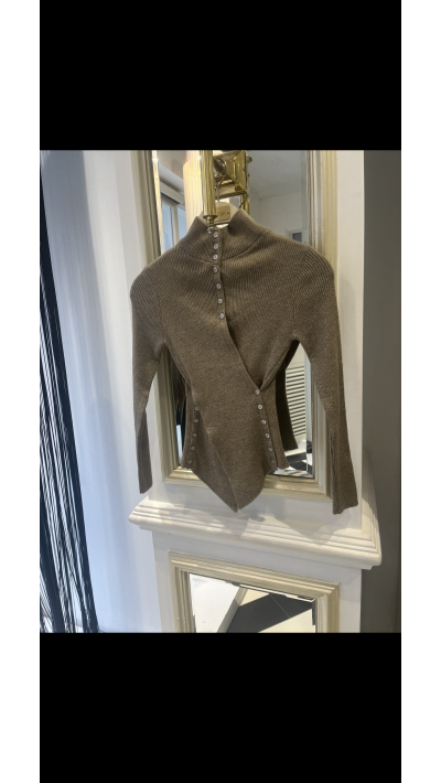 Vizon Düğme Detay Bluz