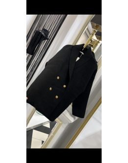 Siyah Düğme Detay Hırka