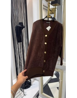 Kahverengi Tüylü Hırka