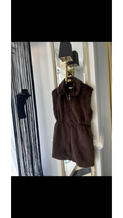 Kahverengi Kürk Yelek