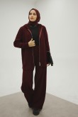 Triko Kapşonlu Bordo Takım