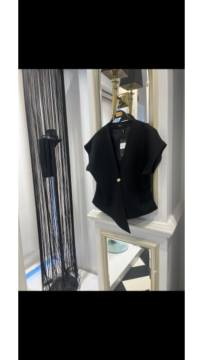 Tek Düğme Düşük Kol Ceket