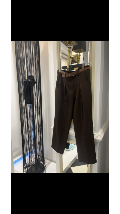 Kahverengi Kemerli Pantolon