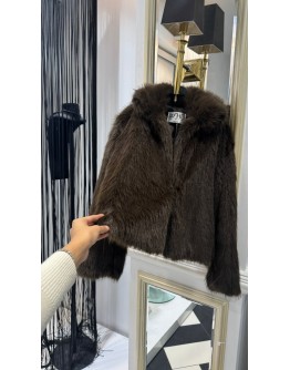 Kahverengi Kürk Mont