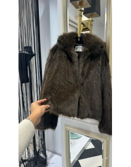 Kahverengi Kürk Mont