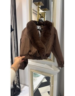 Yaka Kürklü Kaşe Kaban