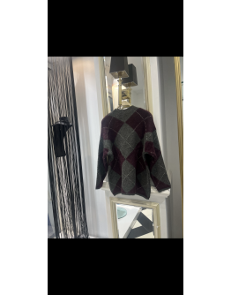 Bordo Baklava Desen Kazak