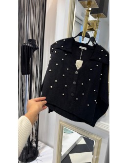 Siyah İncili Hırka